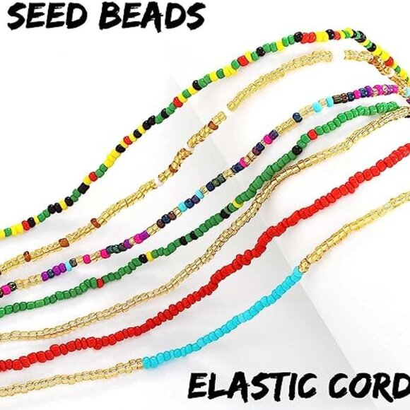 2 African Waist Beads Chain Layered Belly Body Chain - Picture 3 of 5